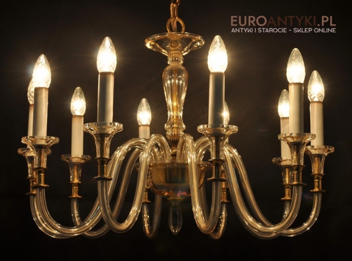 szklany żyrandol szklany żyrandol